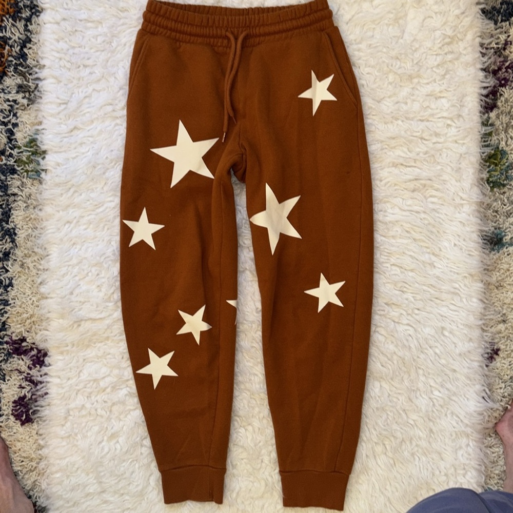 Zenana Star Pattern Fleece Crew Neck Sweatshirt & Joggers Set, Size S - Picture 10 of 17